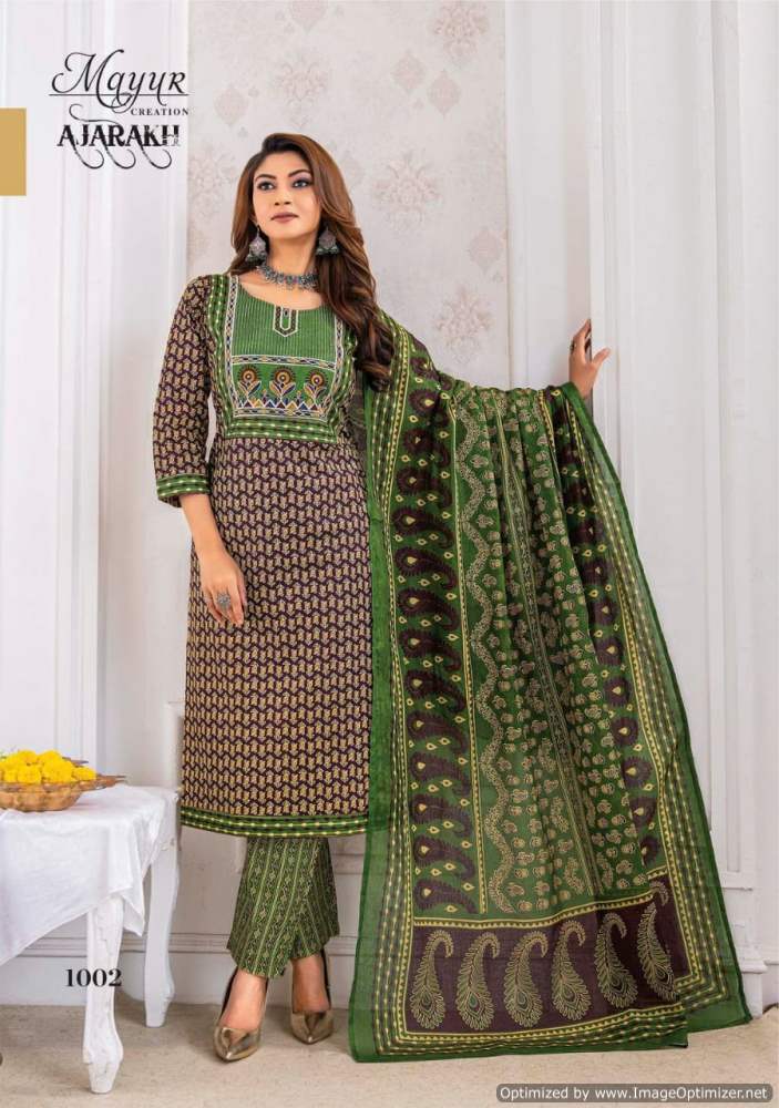 Ajarakh Vol 1 By Mayur Cotton Printed Kurti With Bottom Dupatta Wholesale Clothing Suppliers In India